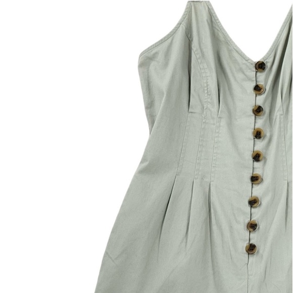 New Ladies Target Universal Thread Faux Button Up Gray Jumpsuit (Size 4) - Picture 5 of 8